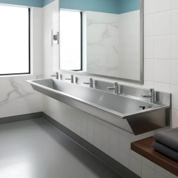 Lavatório Coletivo Com 5 Torneiras 2,50m - Construinox